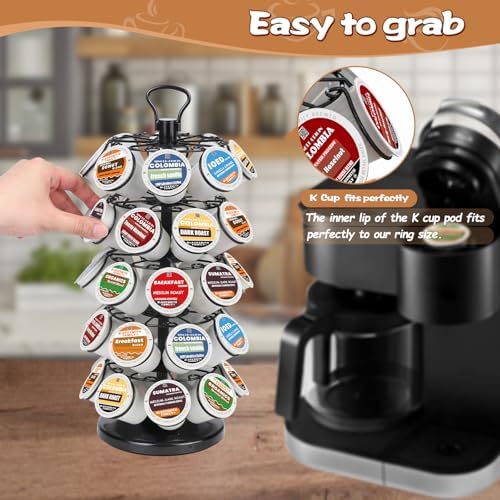 K Cup Holder 40 Pods Capacity, Coffee Pods Holder Storage Organizer Stand