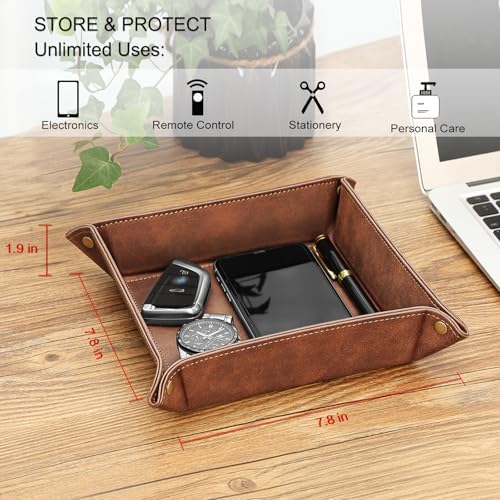 SITHON Valet Tray Desktop Storage Organizer Nightstand Caddy Holder