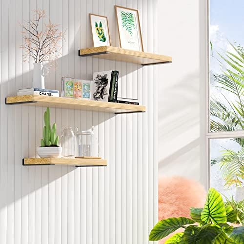 Ultra-Strong 12-Inch Steel Shelf Brackets (Pack of 4) - Easy Mount, Heavy Duty, Black Matte Finish,Shelf Bracket Multi-S