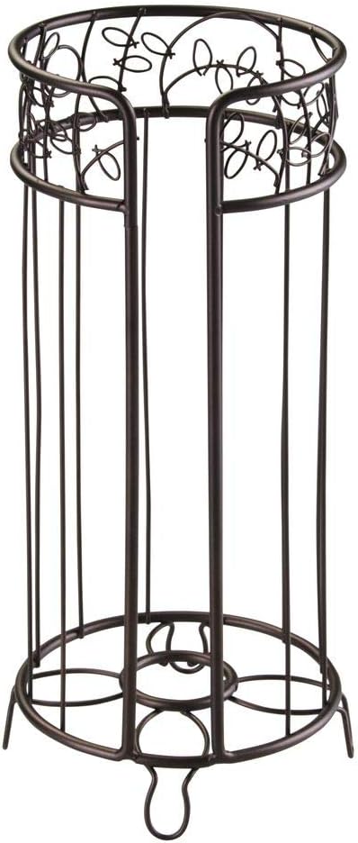iDesign Metal Toilet Tissue Holder Stand, The Twigz Collection – Holds 3 Rolls of Toilet Paper, 6.8” x 15.2”, Bronze