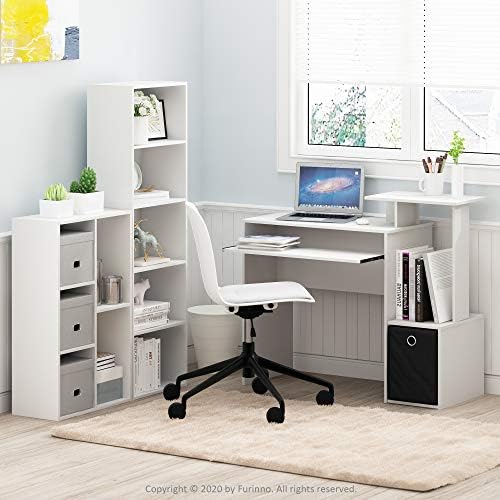 Furinno LUDER Book Shelf, 5-Tier Bookshelf, Bookcase with Open Shelves, 9.4 x 15.8 x 52, Easy Assembly, for Living Room,