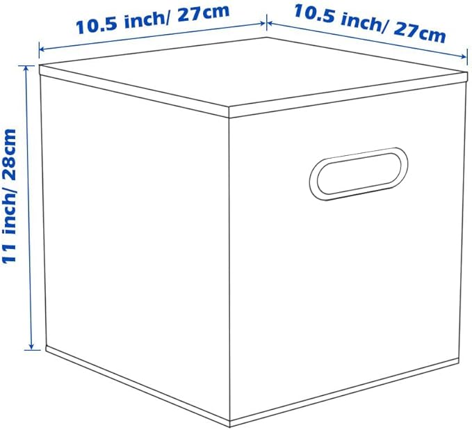 ShellKingdom Storage Bins, Foldable Fabric Storage Cubes And Cloth Storage Organizer Drawer with Metal Handle For Closet And Toys Storage, 11 X 10.5 X 10.5 INCH, 2 Pack (Grey)