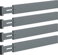 DUCOO 4 PCS Drawer Divider, 17"-22" Adjustable Bamboo Drawer Dividers Organizers, Expandable Separators for Kitchen, Clothes, Dressers, Home, Office, Gray