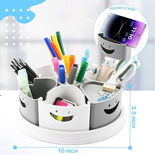 MeCids Art Supply Organizer Rotating Desk Organizer Pen Holder (10 IN)