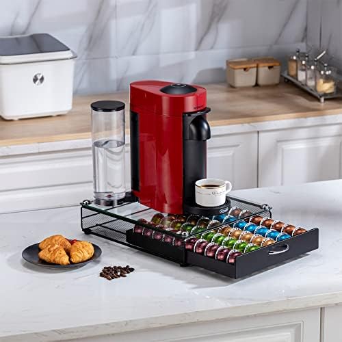 for Nespresso Pods Holder Vertuo Pod Holder for Vertuoline Capsules （50 pods）