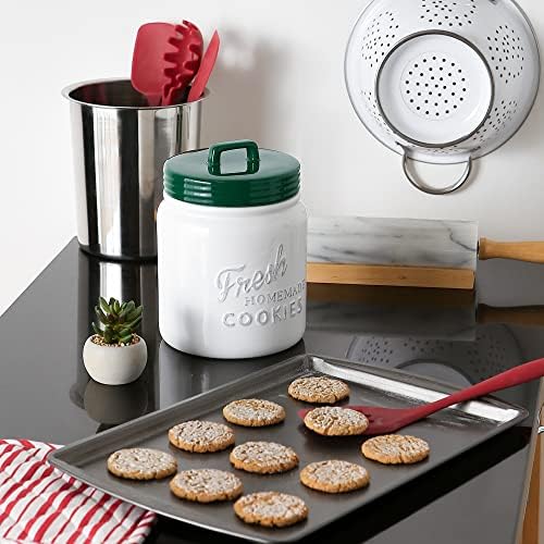 DII Kitchen Accessories Collection Ceramics, Cookie Jar, Green