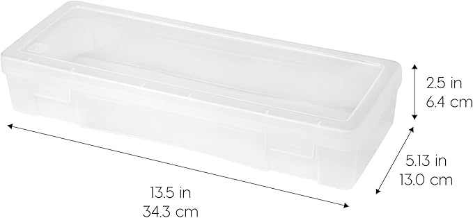 IRIS USA Clear Storage Cases, 10-Pack, |Made in USA|, Plastic Bead Organizing Containers with Snap Lid for Arts, Crafts, Ephemera, Stickers, & Dance Cheer, Clear - Large