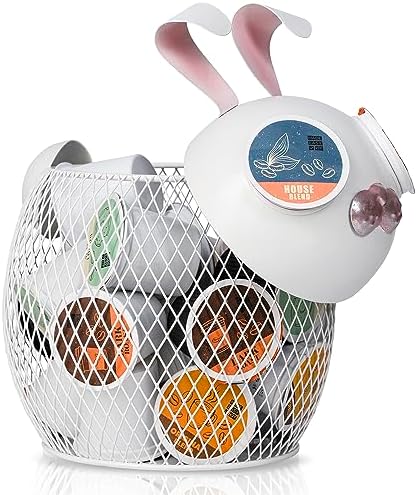 Made Easy Kit Coffee Pod Basket Organizer Useful Decor - Compatible with Keurig K-Cup Pods - Home Coffee Bar Functional 