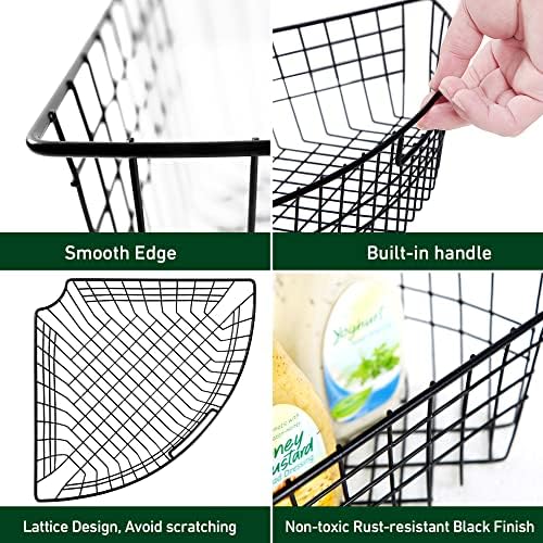 Leeden Lazy Susan Wire Can Organizer for 24in, 1/4 Wedge, 4 Pack