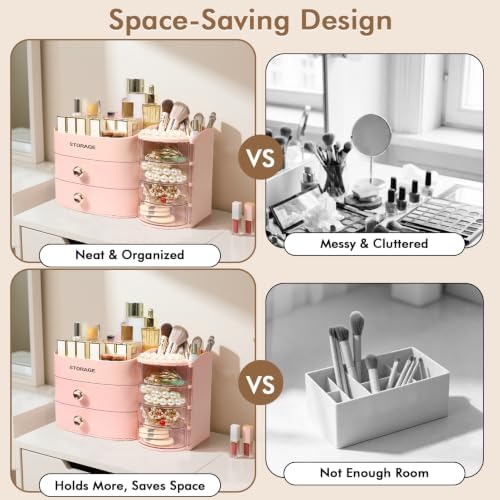 XIAPIA Makeup Organizer Countertop, Make Up Organizer for Vanity