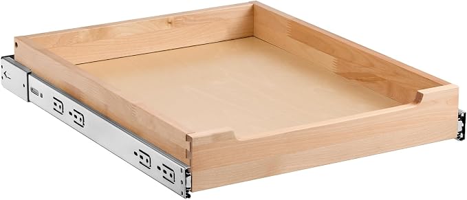 VEVOR Pull Out Cabinet Organizer, 17"W x 21"D Cabinet Drawer, Soft Close Slide out Shelf, Heavy-Duty Sliding Wood Drawer, Bottom Mount Size（17.5"W x 23"D）and Side Mount Size（18"W x 23"D）