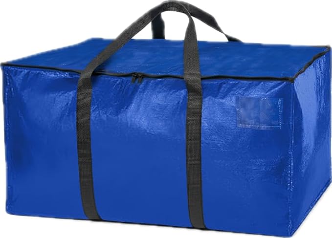 ClearSpace Heavy Duty Moving Bags or Storage Bag – Large Moving Boxes with Backpack Straps, Zippers & Handles – Perfect for Moving, College Dorm, Traveling, Camping, Christmas Decorations, 6 Pack