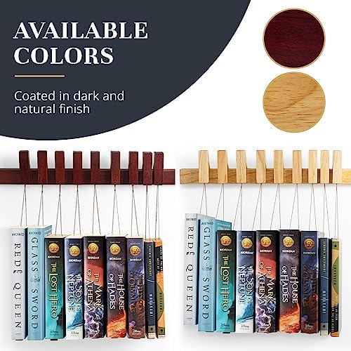Ash Harbor Wall Book Organizers Hanging Pins - Extra Pins for Floating Shelves Wall Mounted, Extra Hardwood Hanging Pins