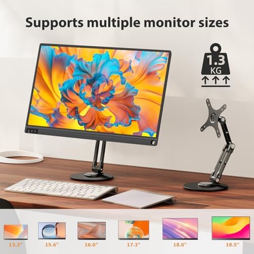 UPERFECT 75mm VESA Mount Stand, Foldable Portable Monitor Stand