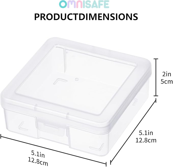 Clear Plastic Hobby Art Craft Organizer, Storage Containers | Stackable Design, Clear, Latching Lid, High-Grade Material, for Pencil Box, for Crayon