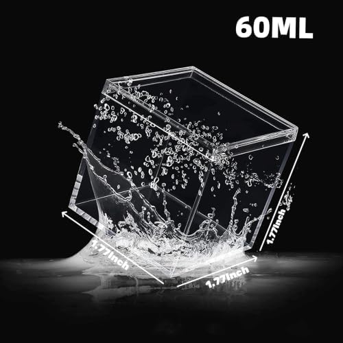 24-Pack Mini Acrylic Square Cube Party Favor Box, 1.77x1.77x1.77 Inch