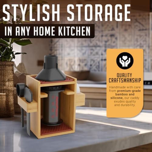 Organizer for AeroPress, Coffee Caddy Stand & Paper Filter Holder - Compact