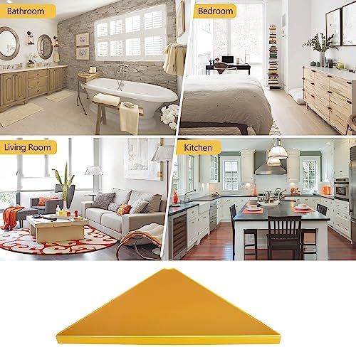evron Corner Shelf Wall Mount, Acrylic Corner Shelves for Bathroom & Kitchen, Living Room, Space-Saving Wall Mounted Cor
