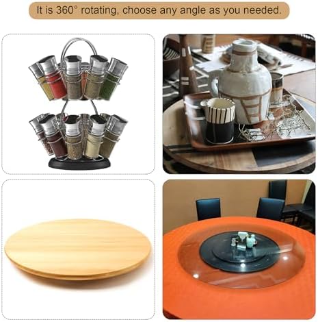 MECCANIXITY 12inch Rotating Swivel Stand with Steel Ball Bearings Lazy Susan Base Turntable for Kitchen Corner Cabinets,