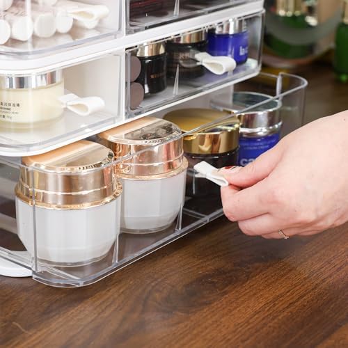 SuoXing Makeup Organizer for Vanity,Large 6 Drawers Make up Organizers for Counter,Plastic Cosmetic Storage Organizer fo