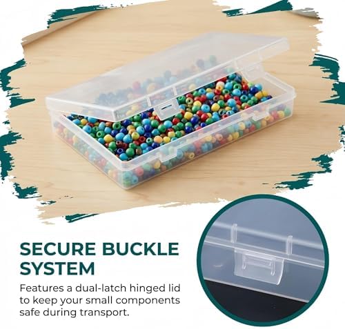LJY 6 Clear Rectangular Plastic Boxes, 7.1 x 4.3 x 1.2 in for Electronics