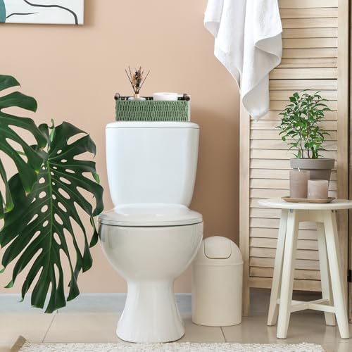 Boao 3 Pcs Boho Storage Wicker Baskets Handmade Woven Decorative Paper Rope Baskets for Organizing with Handle Counterto