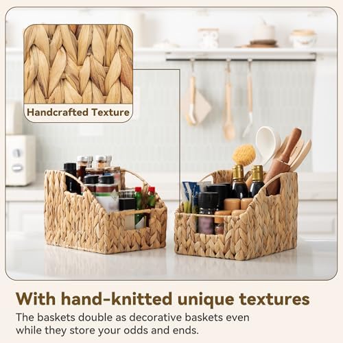 GRANNY SAYS Wicker Baskets for Organizing, Water Hyacinth Storage Baskets
