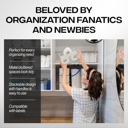 ClearSpace Clear Plastic Storage Bins – Pantry Organizers & Storage Containers, Cabinet Organizer - Home Organization Mu