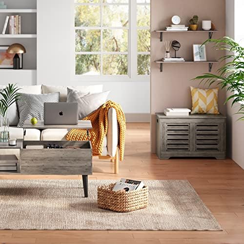 DINZI LVJ Wall Shelves, 23.6" Long Floating Shelves with Metal Brackets