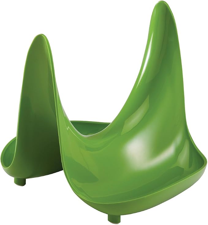 Hutzler Pot Lid Stand & Spoon Rest, Green