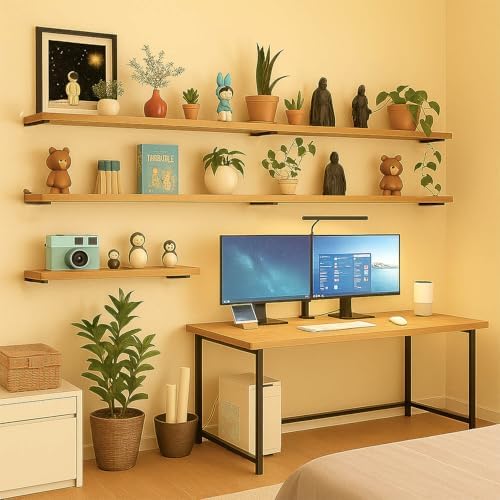 Floating Shelf Bracket 4 Inch of 8 Pack Heavy Duty Shelf Brackets Black Coated Metal L Bracket Wall Shelf Support DIY Br