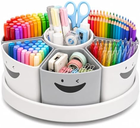 MeCids Art Supply Organizer Rotating Desk Organizer Pen Holder (10 IN)