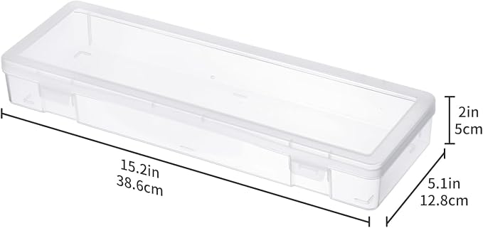 6 Pack Large Plastic Storage Boxes with Lids, Craft Jewelry Life Item Organizer for Puzzles, Pens, Rings, Needle and Thread, Nail Polish, Remote Controls