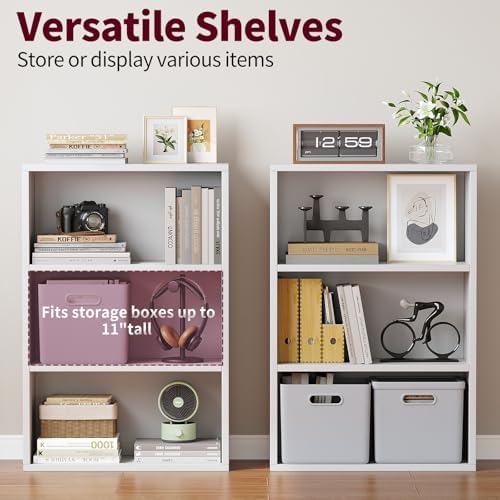 Book Shelf,3-Tier Bookshelf Storage Shelves, 35 Inch Bookcase
