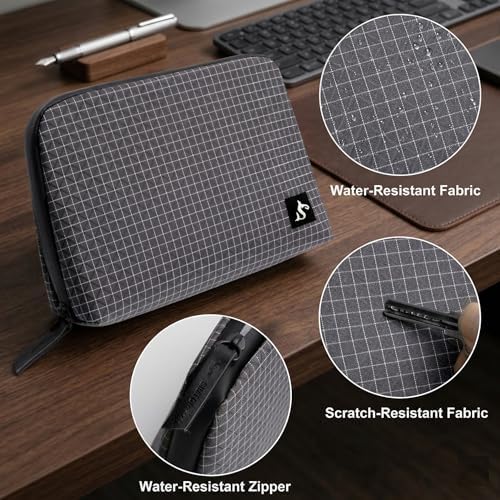 simtoper Electronic Organizer Travel Case – Waterproof Cable Bag for Cord, Charger, Hard Disk, Power Bank – Small Tech S