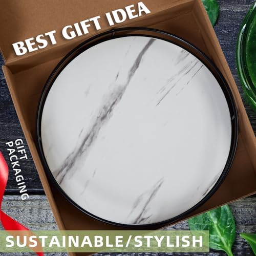 12 Inch White Wood Lazy Susan,360° Decorative Turntable for Countertop