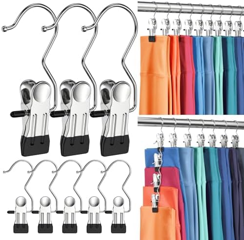 30 Pack Pants Hangers with Clips,Legging & Jean Hangers for Closet Hanging