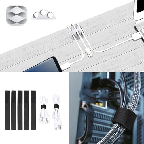 ENONCI Cable Raceway Kit 154in Under Desk Wire Cover Organizer 10-Pack