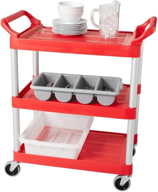 Rubbermaid Commercial Products 4-Compartment Plastic Cutlery Bin, 2lb Capacity, Gray, Supplies for Restauran/Kitchen Use