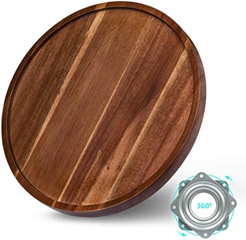 ANBOXIT Lazy Susan Organizer for Table, 10 Inch Wooden Lazy Susan Turntable