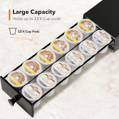 SICHEER Coffee Pod Organizer Drawer for Keurig K Cup Pods, Holds 12 Pods
