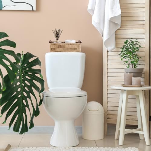 Boao 3 Pcs Boho Storage Wicker Baskets Handmade Woven Decorative Paper Rope Baskets for Organizing with Handle Counterto