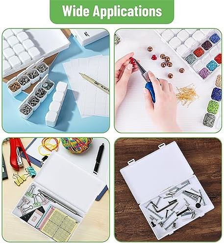 Mr. Pen- Bead Storage Containers, 28 Grids, 2 Pack, White