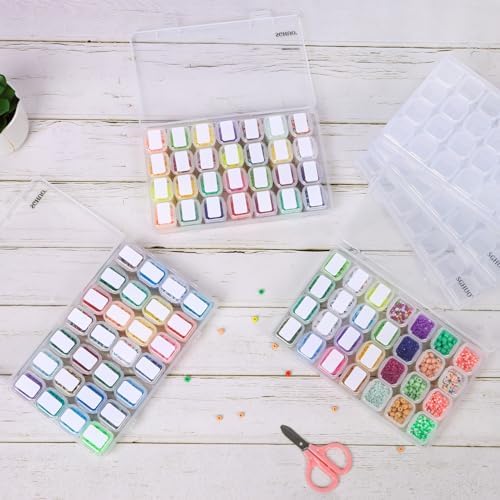 Diamond Painting Storage Boxes 6 Pack 28 Grid 168 Slots Bead Organizer