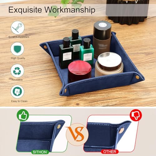 SITHON Valet Tray Desktop Storage Organizer Nightstand Caddy Holder