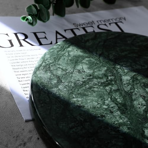 Natural Marble Round Tray - 8 Inch Decorative Tray for Bathroom, Vanity, Jewelry, Decor | Perfect for Organizing Perfume