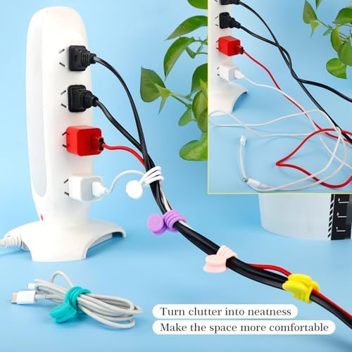 Magnetic Cable Ties – Reusable Silicone Magnetic Cord Organizers for Bundling, Fridge Clips, Book Markers & More – Assor