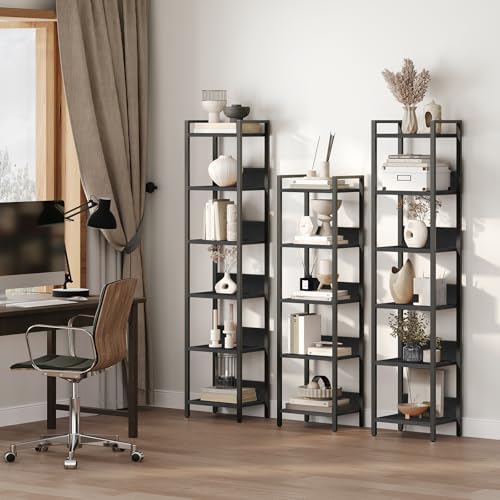 MAHANCRIS 5-Tier Bookshelf, Bookcase, Shelves Organizer for Small Spaces, Storage Shelf Organizer, for Living Room, Bedr