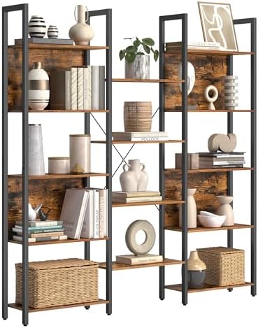 VASAGLE 5 Tier Bookshelf, Free Standing Bookcase Storage Organizer