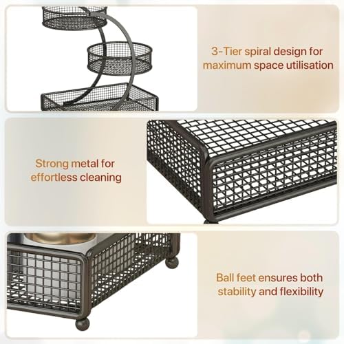 Makeup Organizer Countertop for Vanity, 3 Tier Bathroom Bedroom Counter Skincare Organizer Cosmetic Display Shelf Vanity
